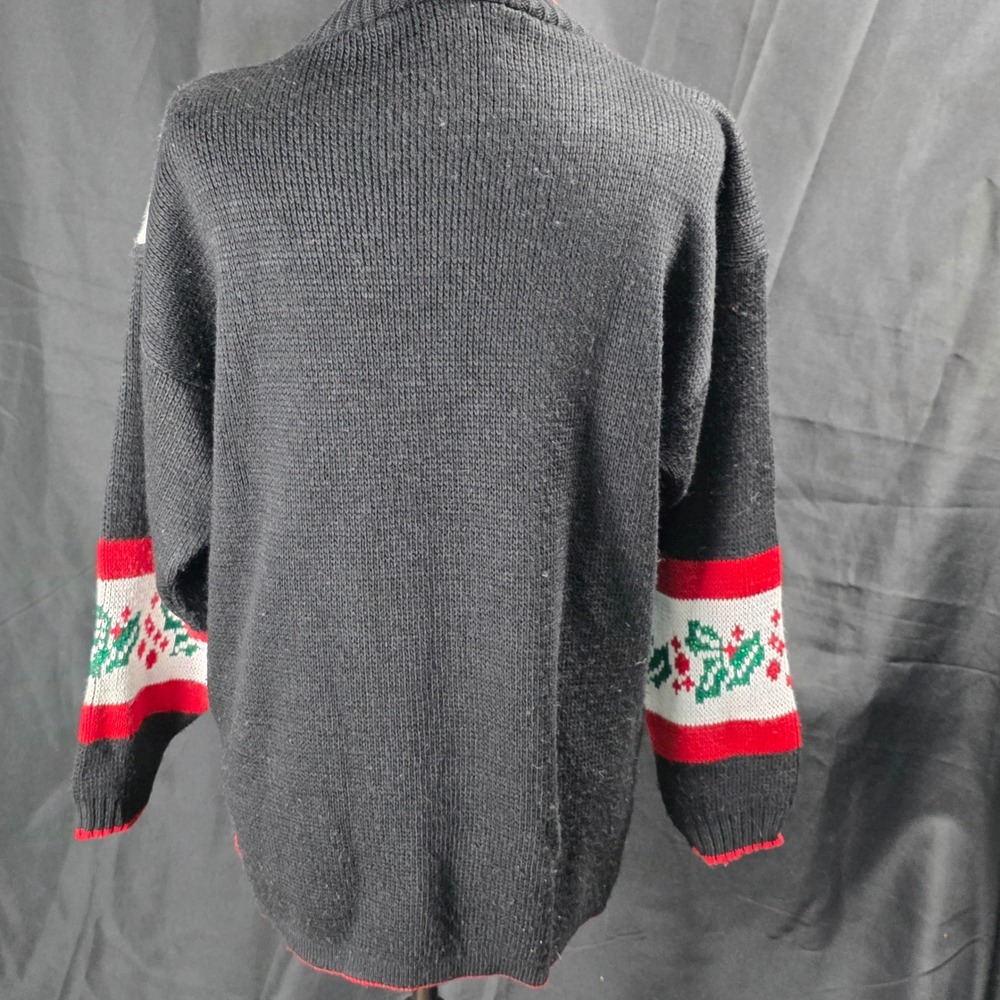 Vintage Christmas Sweater by Browne U.S.A. Womens Party Holiday Red Green Small - Picture 5 of 7